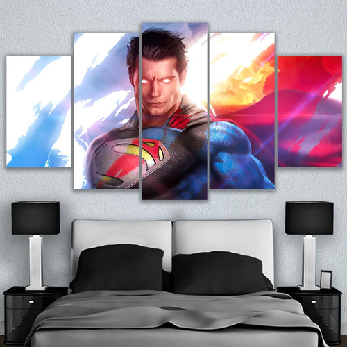 5 Cuadros Canvas Superman Super Heroes Comics Diseño Unico