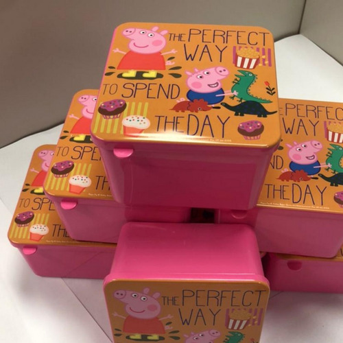 Imagen 1 de 3 de Set Vianda Peppa Pig: Cantimplora + Caja Sandwich