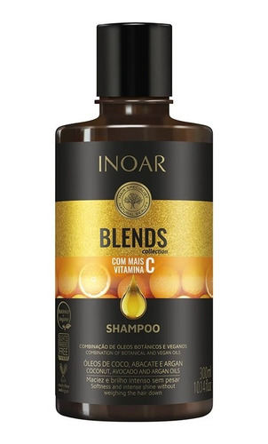 Shampoo Blends Inoar 300ml Vegano Vitamina C Brillo Hidrata