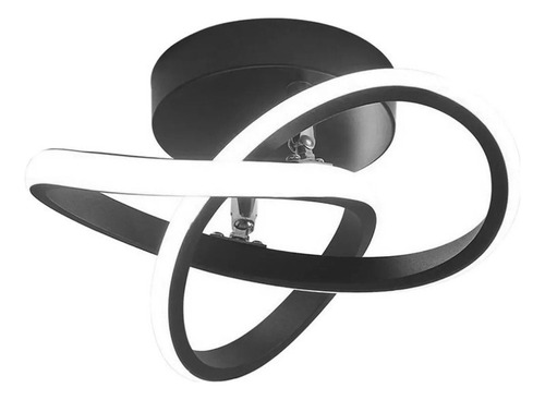 Lámpara De Techo Led Con Montaje En Candelabro, Color Negro