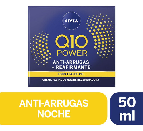 Crema Facial Antiarrugas Noche Q10 Power Nivea 50ml Tipo de piel Todo tipo de piel