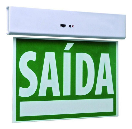 Placa De Sinalizaçao Emergencia Saida Led Bateria