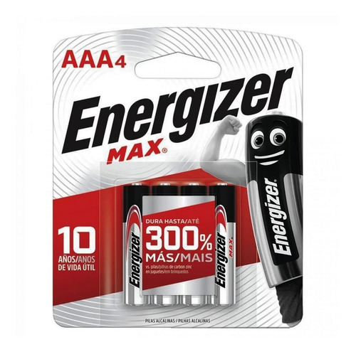 Imagen 1 de 1 de Pila AAA Energizer MAX E92 Cilíndrica - Pack de 4 unidades