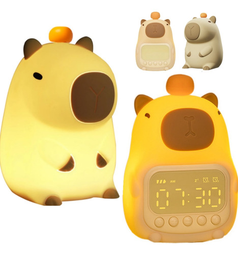 Lámpara Led Táctil Capybara, 2 Unidades, Despertador Para Do
