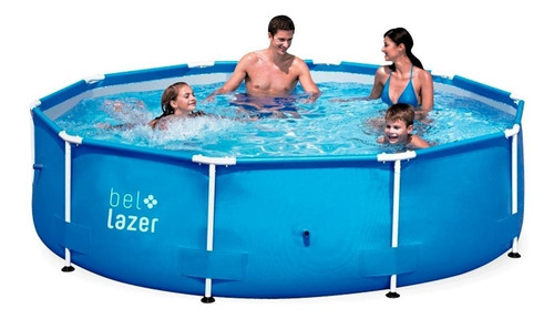Piscina estrutural redonda Bel 510000 com capacidade de 5000 litros de 3.05m de diâmetro azul