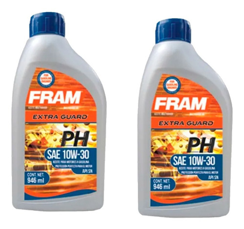 Aceite Mineral Fram 10w 30 Fram Sn 946 Ml 2p