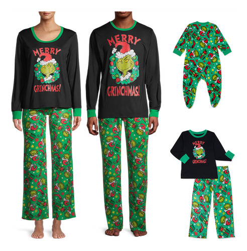 Pijama Familiar Con Estampado De Dinosaurios Para Padres E H