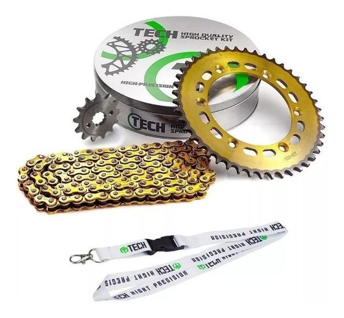 Kit Transmision Tech Honda Tornado 38-13 520 Reforzada Full