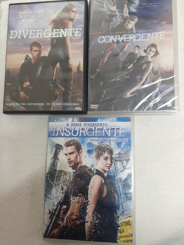 Dvd Coleção Saga Divergente,convergente,insurgente/novos