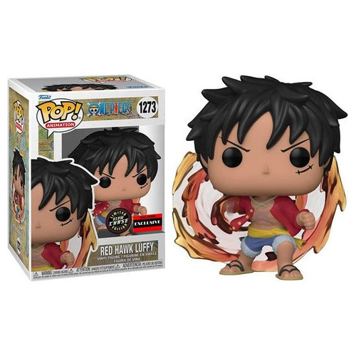 One Piece Red Hawk Luffy 1273 Glow Chase Exclusive Funko Pop