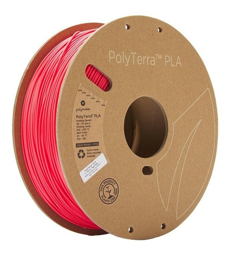 Filamento Polyterra Pla Polymaker, 1.75mm - 1kg Color Rose