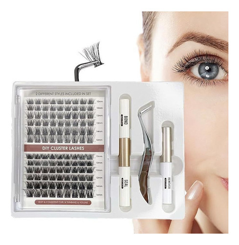 108 Piece Mixed Eyelash Curler Set, Glue And Tweezers