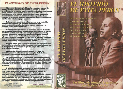 El Misterio De Evita Peron Documental Vhs Original