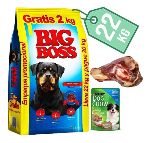Imagen 1 de 2 de Comida Big Boss 22kg + Regalo