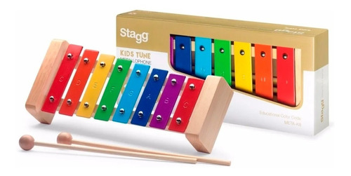 Metalofon Stagg Niño 8 Notas 2 Baquetas Esmaltado - Palermo