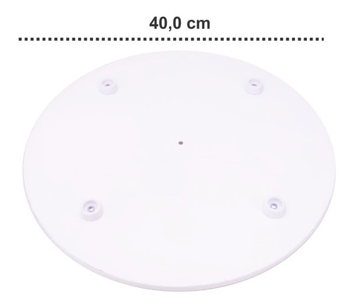 Tabuleiro Tábua Redonda Para Bolo 40 Cm Mdf Branco