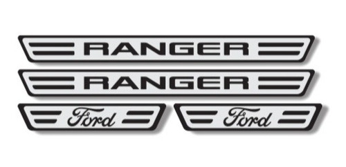 Embellecedores De Estribos Interior Autos Ford Ranger Negro 