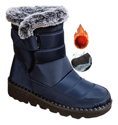 Botas De Nieve Altas Impermeables De Felpa Para Mujer