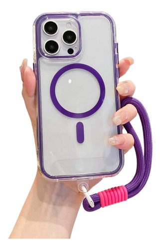 Funda Magsafe Con Cuerda De Mano Para iPhone 11, 12, 13, 14, 15, 16, 17 Pro Max, 14plus, 15plus, 16plus, A Prueba De Golpes