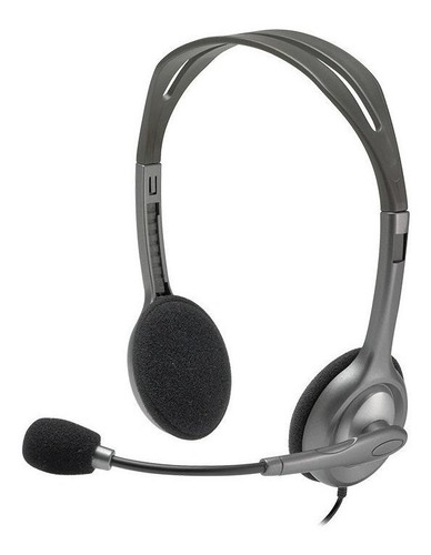 Imagem 1 de 3 de Fone de ouvido on-ear Logitech H111 cinza