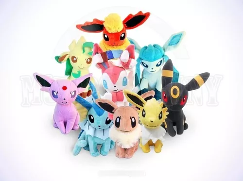 Evoluções do Eevee - Pelúcias de Pokémon - Espeon, Umbreon