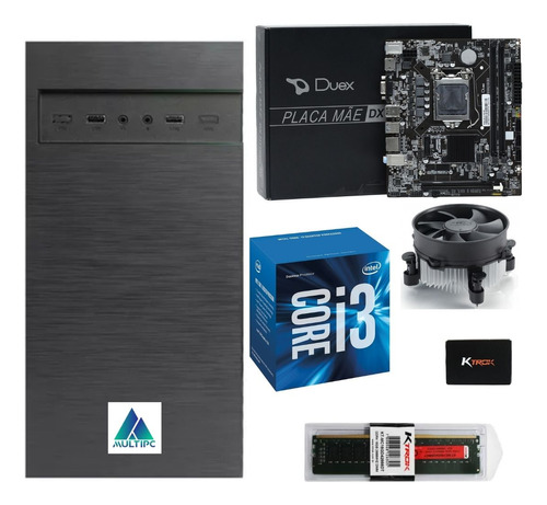 Computador Pc I3 6100 8gb Ddr4 120 Ssd 6° Geração Win10 Pro