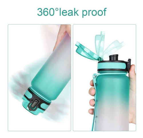 Imagen 8 de 10 de Botella De Agua Motivacional Con Marcador De 1 Lt Deportiva