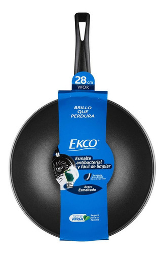 Sartén Wok 28 Cm Ekco Ankara Con Antiadherente