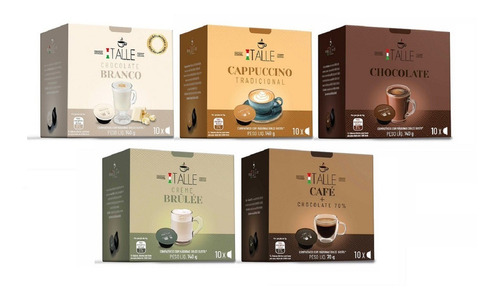 Capsula Dolce Gusto Chocolate Cappuccino Cafe Italle 50 Und