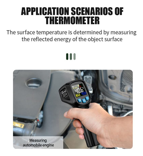 Pistola De Temperatura Láser Infrarrojo Digital Mestek Ir01