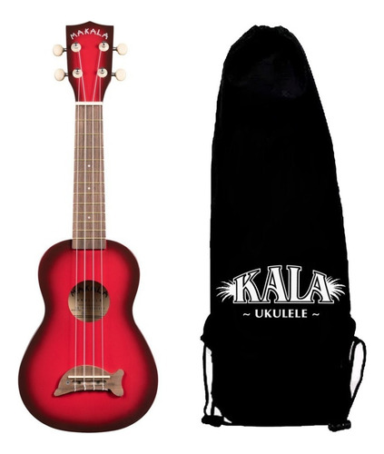 Ukelele Kala Mk-sd Burst Colors Soprano Con Funda Cuo Color Rojo