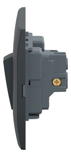 Placa Con Interruptor Sencillo Y 1 Contacto 2p+t Marisio Color Negro Corriente Nominal 15 A Voltaje Nominal 250v