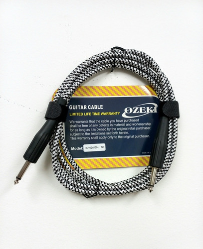 Cable Guitarra Instrumento Ozeki 6 Mt Ic026 Forrado Blindado