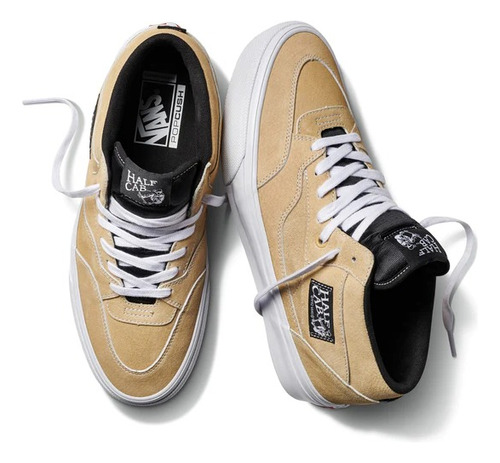 Tenis Vans Skate Half Cab Jaupe Beige Unisex Originales¬