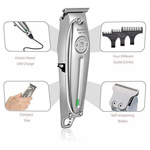 Recortadora De Barba Y Pelo Kemei Professional Con Cuchilla