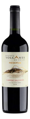 Vinho tinto seco Cabernet sauvignon Volcanes Reserva 2018 adega Bodega Volcanes de Chile 750 ml