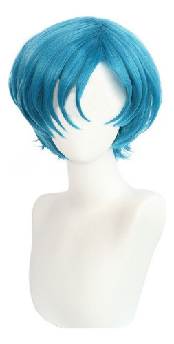 Para Peluca Corta Azul Para Cosplay De Sailor Mercury