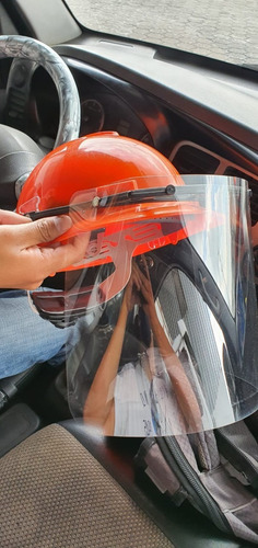 Imagen 2 de 4 de Casco Industrial Con Visor Protector Clase E Tipo 1