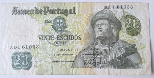 20 Escudos Portugal Billete