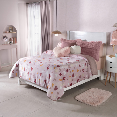 Cobertor invernal matrimonial Vianney Chic rosa claro