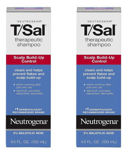 2 Pack Neutrogena T Sal Shampoo Anticaspa 133ml C/u 