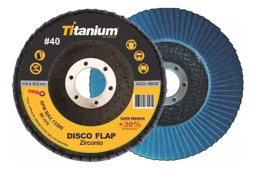 Flap Disc 4.1/2 G040 Concavo Zirconado Titanium