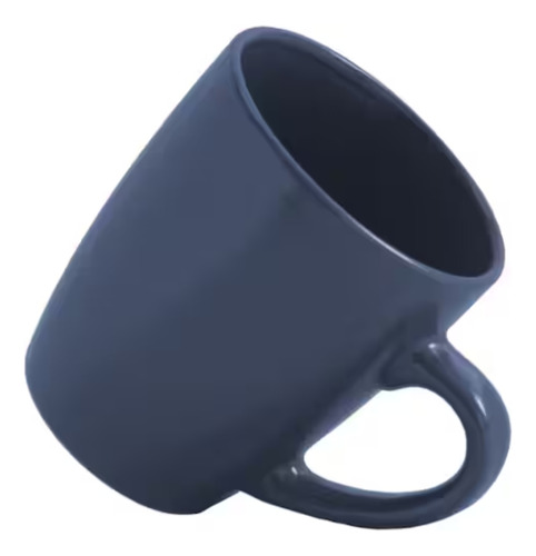 Juego 6 Tazas Ceramica Cafetera Crown 350ml Colores Color Negro Matchnegro