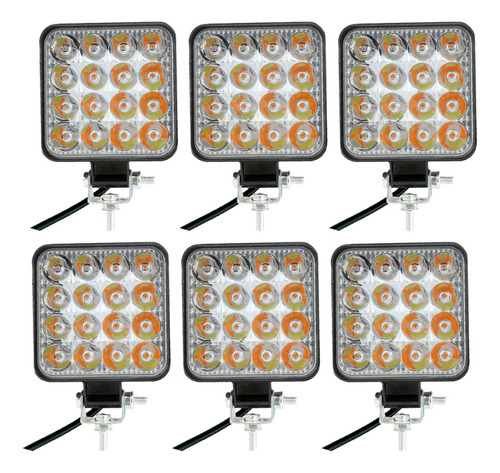 6pcs Luces De Trabajo Automático Camión Luz Antiniebla Led