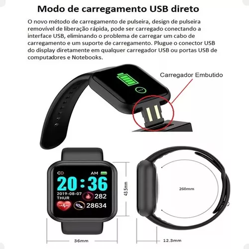 Relogio Digital Smartwatch Homem Mulher D20 Inteligente, Relógio Feminino Relogio  Digital Smartwatch Homem Mulher D20 Inteligente Nunca Usado 59747982