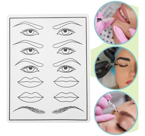 Piel Sintética Practica Tatuaje Microblading Labios Ojos