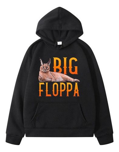 Tops Big Floppa Meme Lindo Gato Caracal Impreso Sudaderas Co