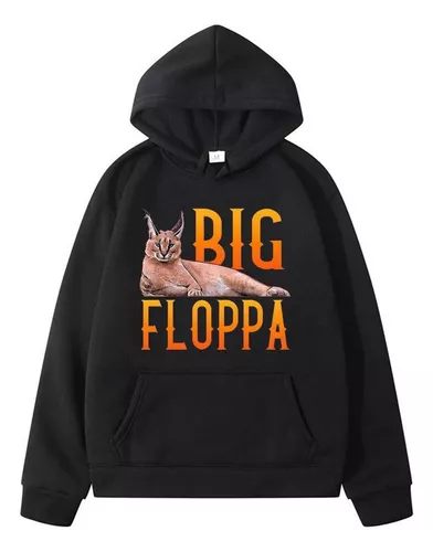 Venda quente popular casal usar grande floppa meme bonito caracal gato  imprimir casal hip-pop camiseta confortável de alta qualidade o-pescoço t