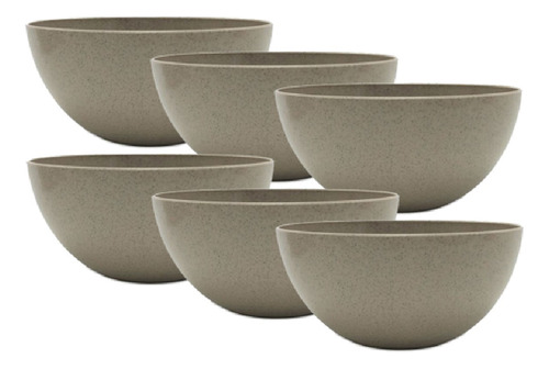 Bowl Plástico Cereales Ensalada Carol Areia Beige 20 Cm X6