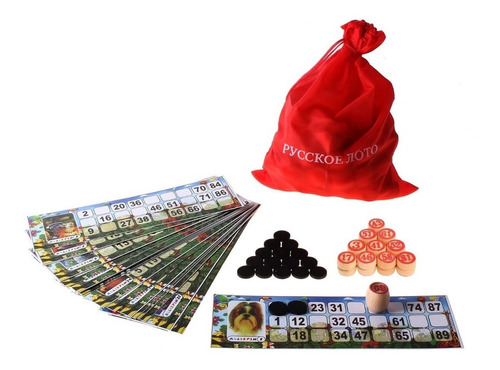 Juego Loteria Lota Bingo Clasico Numeros Madera